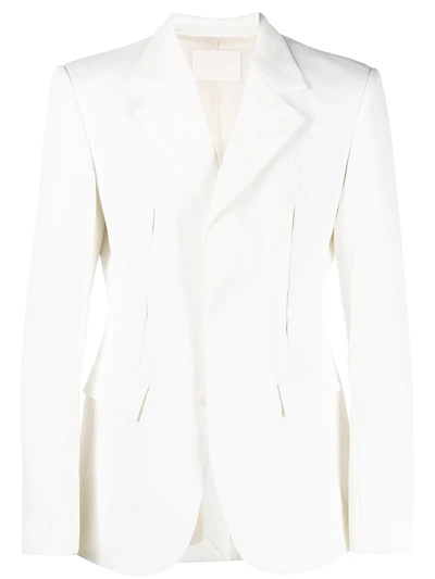 Dion Lee Slit-detail Tailored Blazer In White