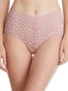 Hanky Panky Cross Dye Leopard Retro V-kini In White Desert Rose
