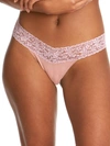 Hanky Panky Stretch Cotton Low Rise Thong In Feline Fine