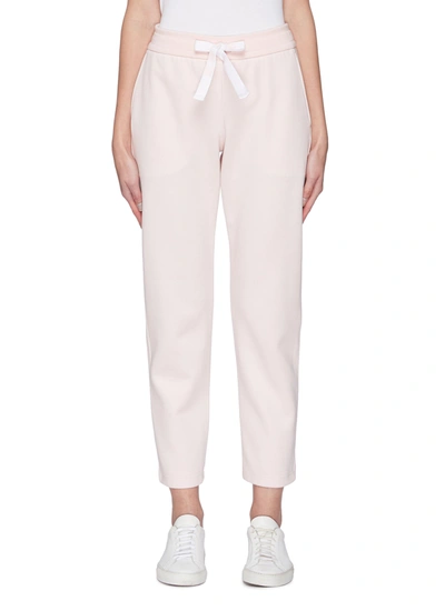 Thom Browne Tricolour Back Tab Cotton Sweatpants In Pink