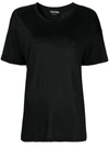 Tom Ford Rolled-sleeve Jersey T-shirt With Logo At Back In Black