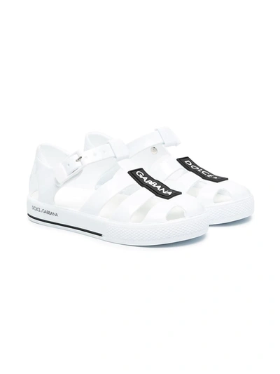 Dolce & Gabbana Kids' Closed-toe Sandals In White