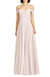 Dessy Collection Ruched Chiffon Dress In Blush