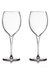Nambe Vie Set Of Two Chardonnay Glasses In Clear