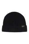 Hickey Freeman Cashmere Knit Cuffed Beanie In Black
