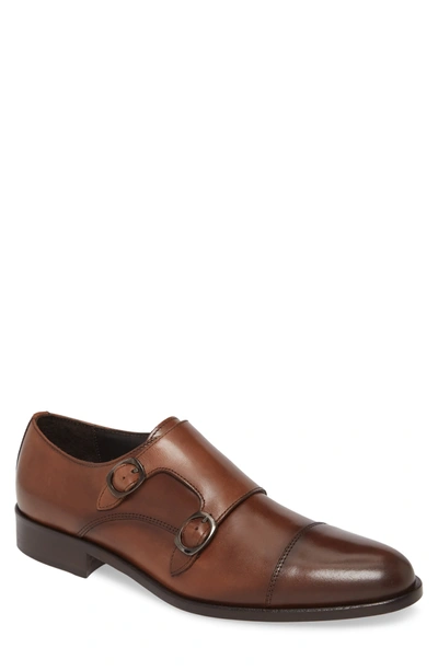 To Boot New York Ronald Double Monk Strap Shoe In Cuoio