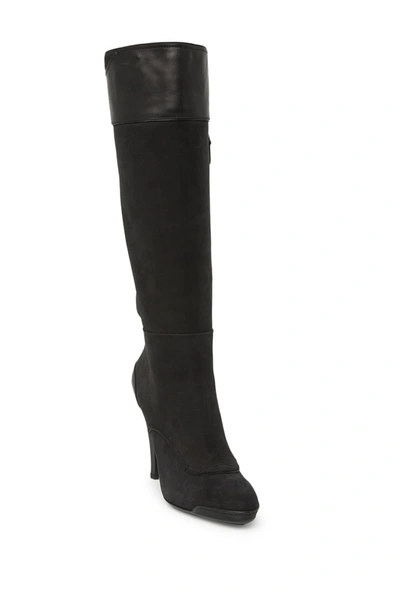 Tod's Colorblock Cone Heel Leather Boot In Black