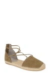 Eileen Fisher Suede Espadrille Loafer In Olivine Suede