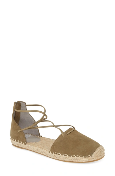 Eileen Fisher Suede Espadrille Loafer In Olivine Suede