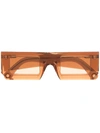 Jacquemus Les Lunettes Soleil Rectangle-frame Sunglasses In Orange
