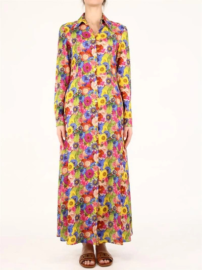 813 Shirt Dress Floral Print In Multicolor
