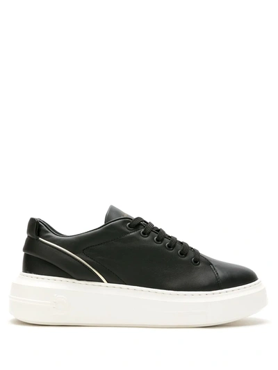 Ferragamo Gancini Low-top Sneakers In Black