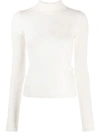 Nanushka Harri Turtle Neck Knitted Top In Neutrals