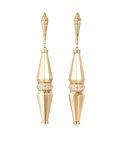 Boucheron 18kt Yellow Gold Diamond Jack Earrings