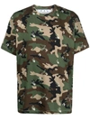 OFF-WHITE CAMOUFLAGE-PRINT CREW-NECK T-SHIRT
