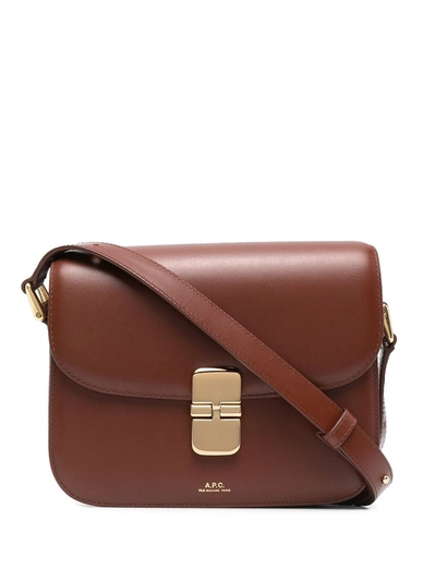 Apc Grace Shoulder Bag In Brown