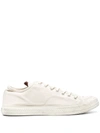 Acne Studios Distressed Organic Cotton-canvas Sneakers In Off White,off White