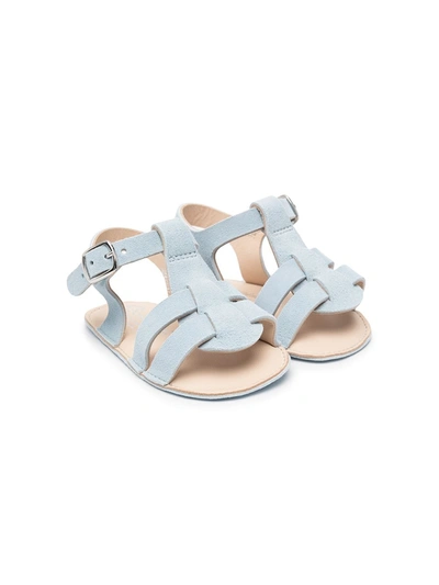 Bonpoint Babies' Gladiator Leather Sandals In Blue