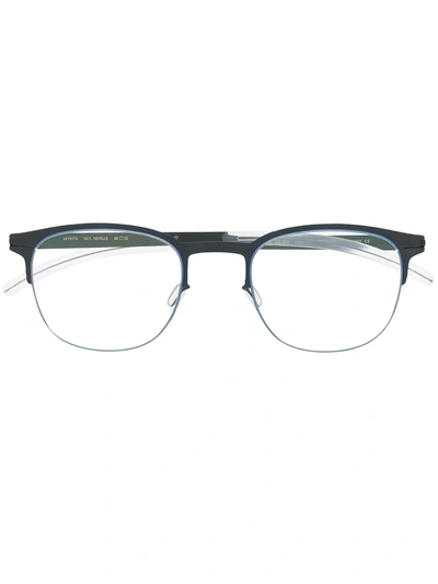Mykita Neville Pantos-frame Glasses In Blue