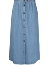 A.P.C. HIGH-WAISTED BUTTON SKIRT