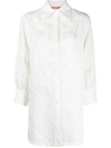 ERMANNO SCERVINO LACE-APPLIQUÉ LINEN SHIRT