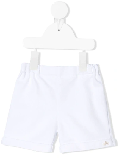 La Stupenderia Babies' Logo Embroidered Shorts In 白色