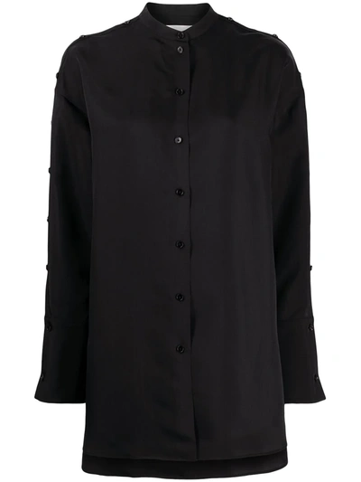 Jil Sander Waist-tie Shirt In Black