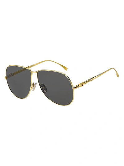 Fendi Ff 0437/s Sunglasses In /ir Yellow Gold