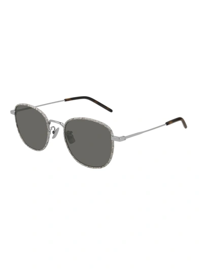 Saint Laurent Sl 299-001 Round Sunglasses In Silver