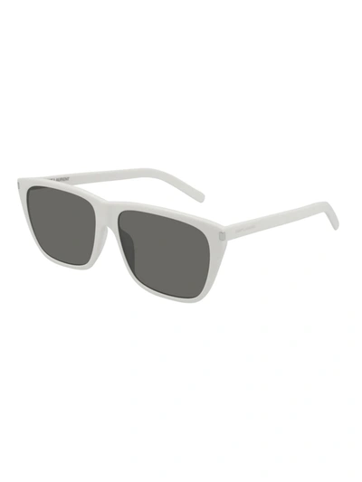 Saint Laurent Sl 431 Slim Sunglasses In White