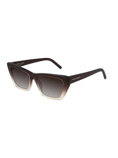 Saint Laurent Sl 276 Mica Sunglasses In Brown Brown Brown