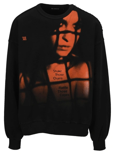 Misbhv Woman Print Sweatshirt In Black