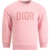 DIOR PINK SWEATSHIRT FOR GIRL WITH LOGO,11750953