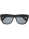 Gucci Web-stripe D-frame Sunglasses In Black