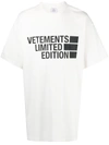 VETEMENTS LOGO PRINT T-SHIRT