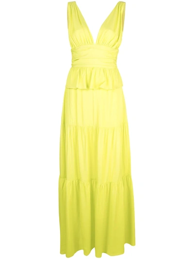 Cynthia Rowley Parker Maxi Dress In Green