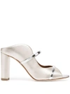 Malone Souliers Slip-on Peep-toe Sandals In Silver
