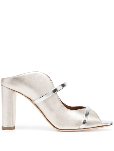 Malone Souliers Slip-on Peep-toe Sandals In Silver