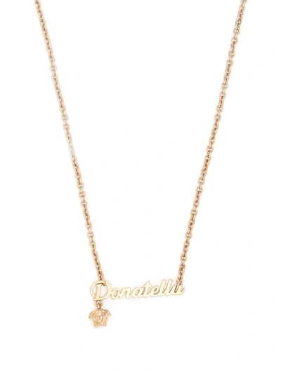 Versace Donatella Signature Necklace In Gold