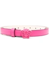 Versace La Medusa 20mm Leather Belt In Pink