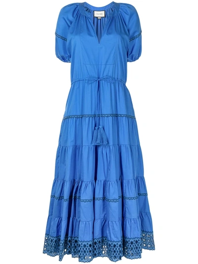 Alexis Raissa Tiered Dress In Blue
