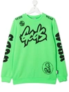 GCDS TEEN LOGO PRINT CREWNECK SWEATSHIRT