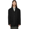 ACNE STUDIOS BLACK WOOL SUIT BLAZER