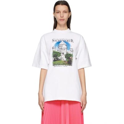 Balenciaga Sacre Coeur Oversized T-shirt In White