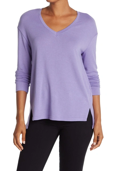 Cupcakes And Cashmere Gazella V-neck Shirt In Aster Purp