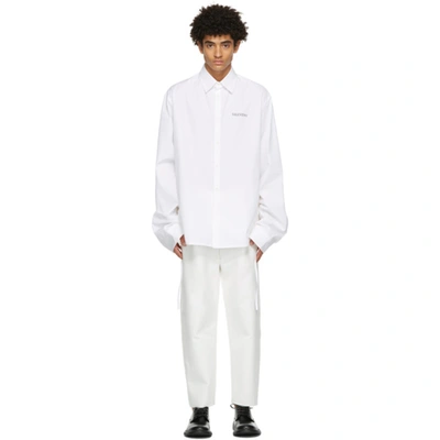 Valentino White Poplin Logo Shirt