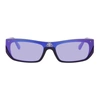 BALENCIAGA PURPLE EVERYDAY SHIELD RECTANGULAR SUNGLASSES