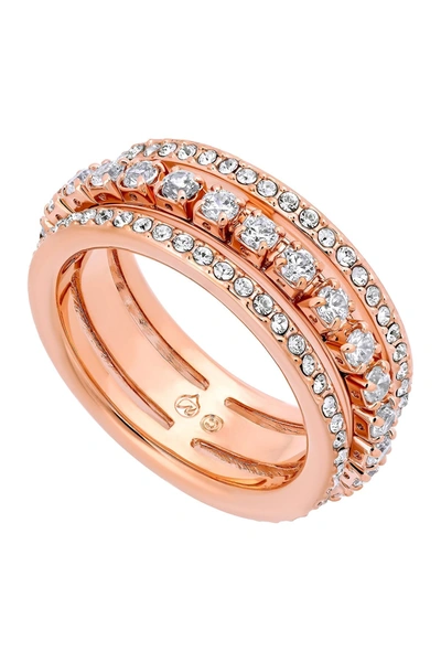 Swarovski Further 18k Rose Gold Plated Crystal Ring | ModeSens