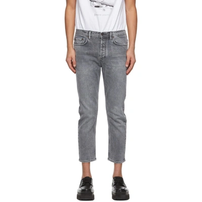 Acne Studios Grey Slim Tapered Fit Jeans In Denim Shorts