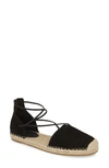 Eileen Fisher Lace Espadrille In Black/ Black Suede